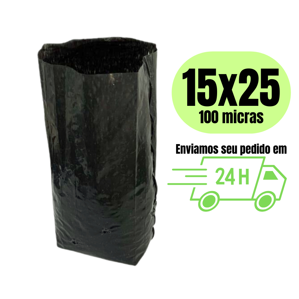 Saco plastico 15x25 para mudas saquinho para plantar