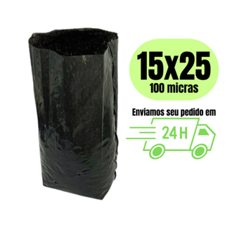Saco plastico 15x25 para mudas saquinho para plantar em Oferta na Shopee