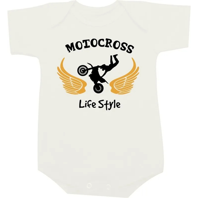 Body De Motocross Braap Life Style Modelo 4 Moto Cross Bebê