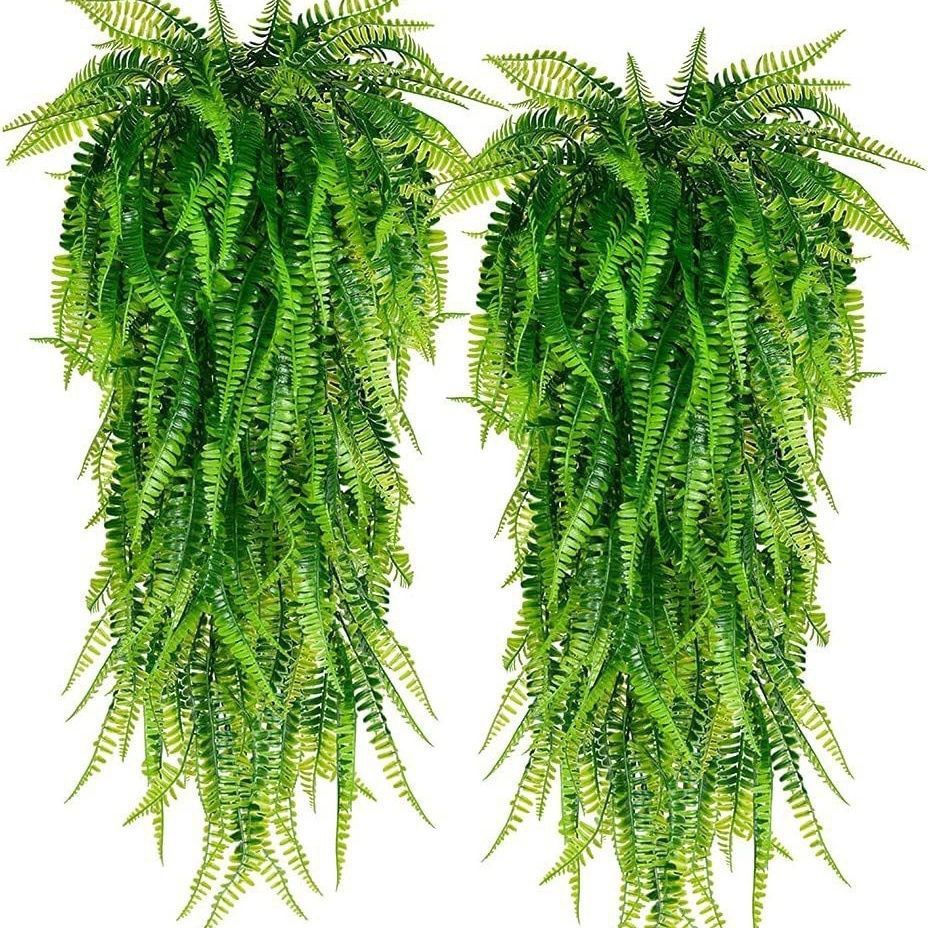 Pendente Samambaia Artificial 80cm Realista Planta Decoração Parede Flor Folhagem