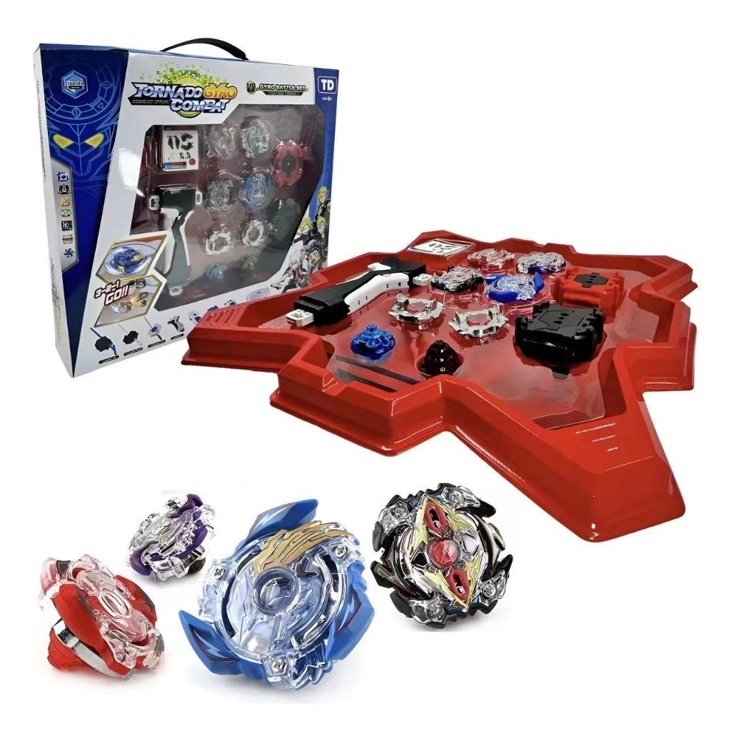 Arena Beyblade Batalha 4 Beyblade 2 Lançador Grip Lançamento Vermelho
