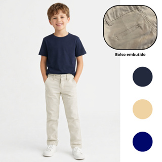Calça Sarja Infantil esporte fino menino ogochi regulador elastano bolso embutido em Oferta na Shopee