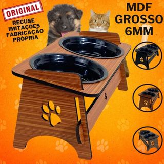 Comedouro Bebedouro Elevado Suspenso  Ergonômico Pet Para Gato/Cachorro Com TAMPAS