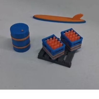 Prancha engradado barril palet para maqueta diorama 1/64