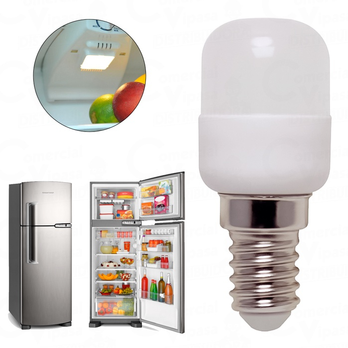 Mini Lâmpada Geladeira LED Refrigerador 220V 1,5W Branco Quente 2400K 180 Lúmens em Oferta na Shopee