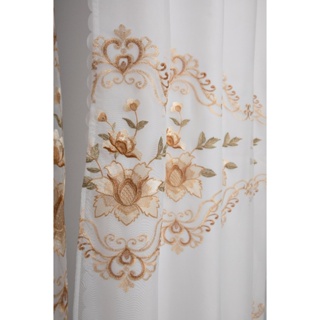 Cortina de Voil Voal Bordado Gripir Guipir Luxo Sala Quarto Janela em Oferta na Shopee