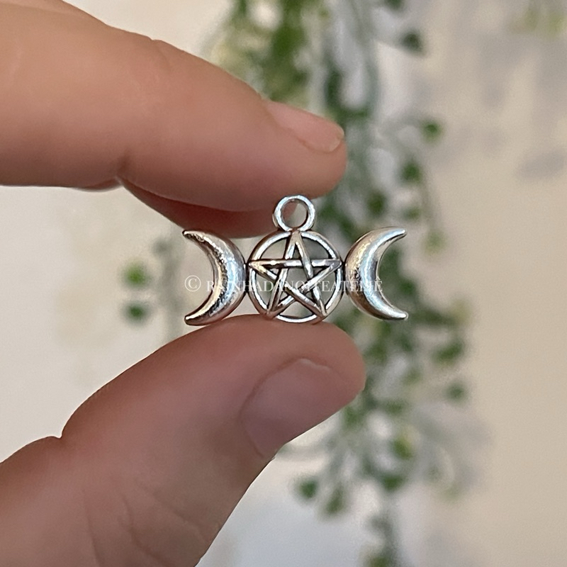 pingente lua e pentagrama/wicca/magia/umbanda/candomblé/quimbanda/pombagira/guia