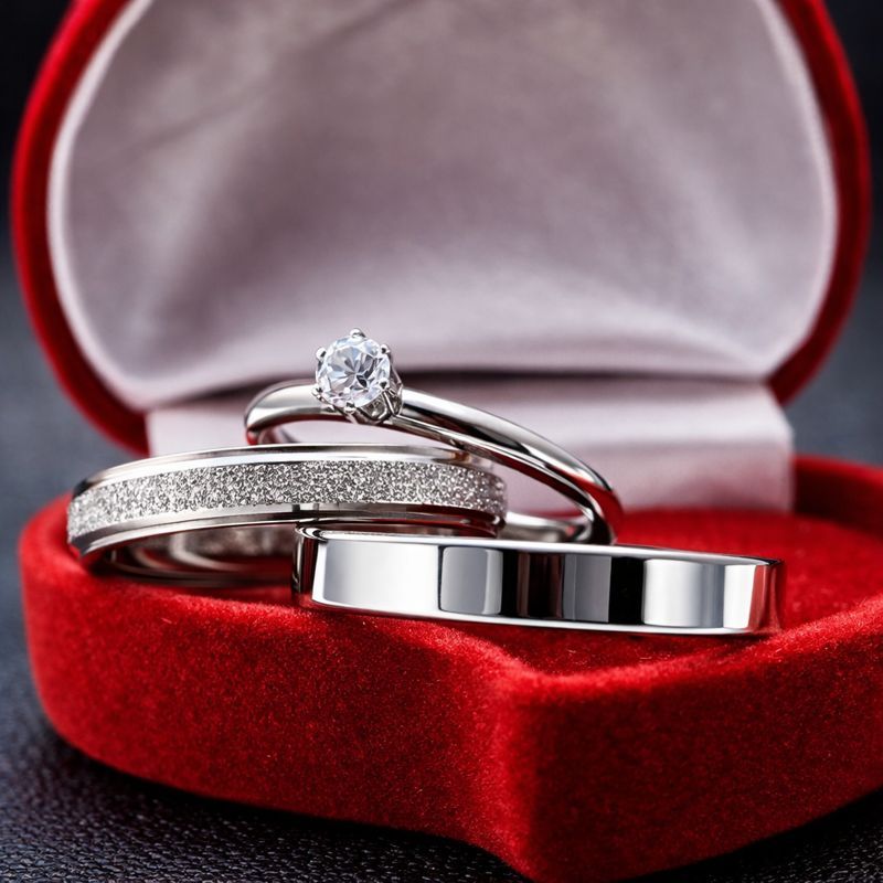 Par de Alianças de Compromisso Prata 4mm + Anel Solitário de Namoro em Oferta na Shopee