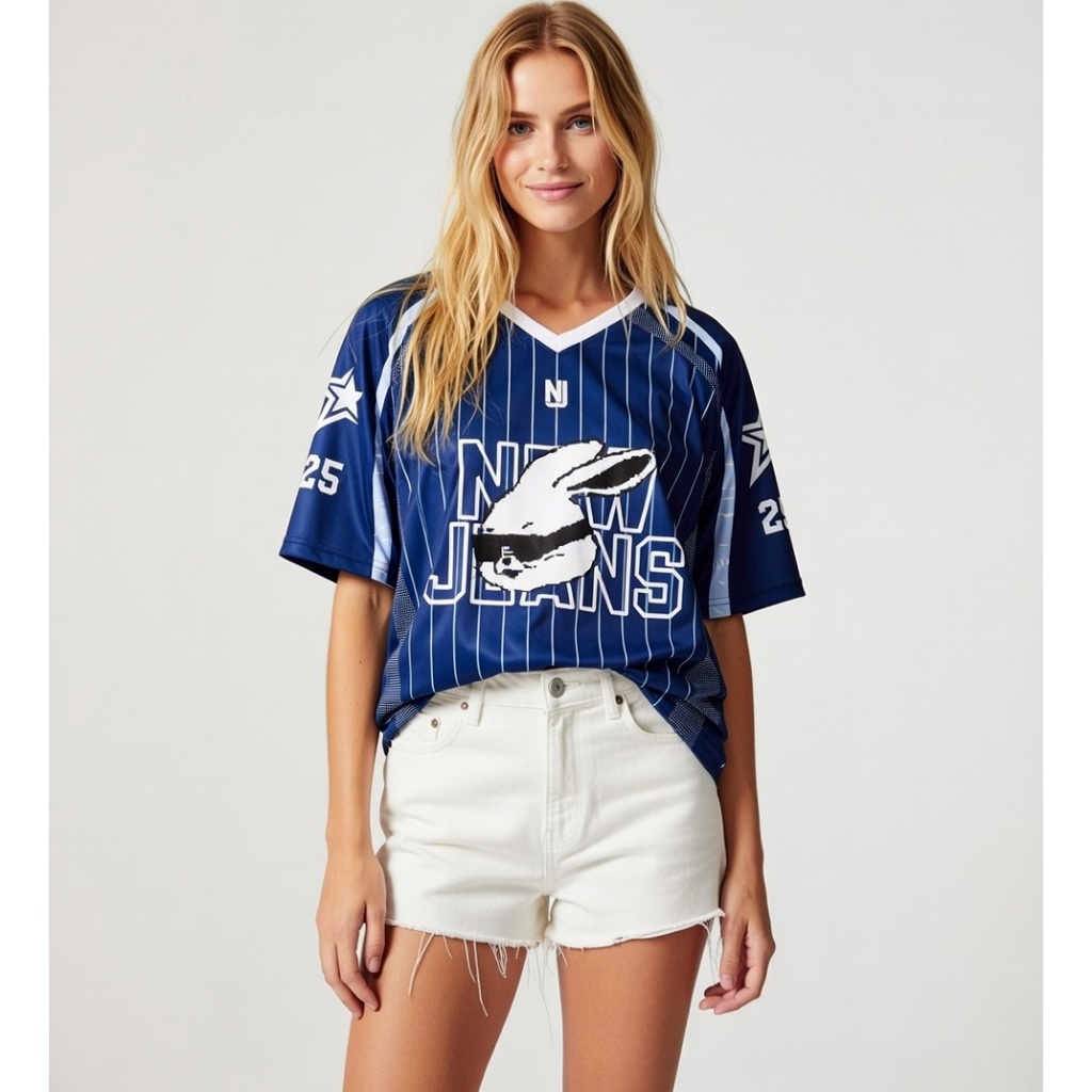 Camiseta Kpop Stray Kids BUNNIES CLUB EXO-Y2K Azul Jersey dry fit blusa Kpop Personaliza com seu Número Favorito em Oferta na Shopee