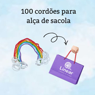 Cordão 100 unidades 35cm Com Ponteira Para Alça De Sacola  6/1 - cordão em Oferta na Shopee