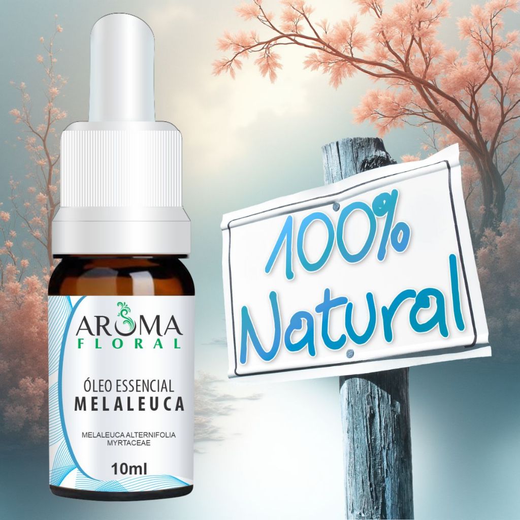 Oleo Essencial Melaleuca 100% Puro Tea Tree com  Conta-Gotas