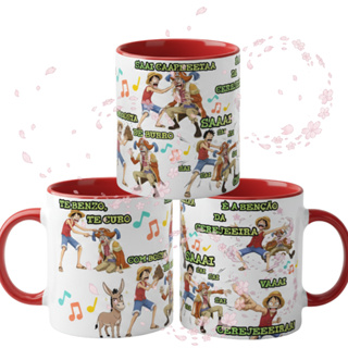 Caneca Personalizada Meme Anime Luffy - Te Benzo Te Curo - 325ml em Oferta na Shopee