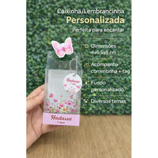 Caixa de acetato + corretinha personalizada- lembrancinhas SEM RELÓGIO ju em Oferta na Shopee