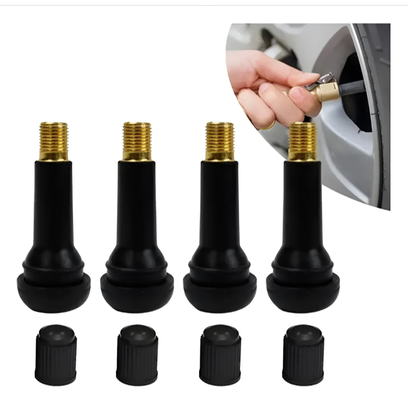 Kit 4 Bico Pito De Pneu Sem Câmera Tr414 De Válvula De Ar