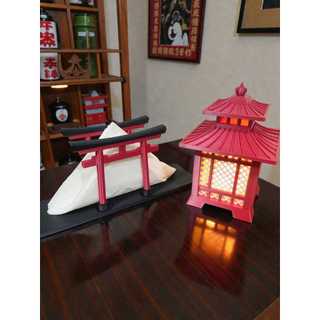 Kit Oriental de mesa II   Porta Guardanapo e  Luminaria de mesa