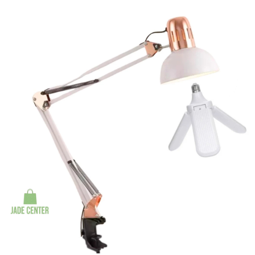 Kit Luminária Pixar Cromada Artigulada + Lâmpada 3 Pétalas 60W Led Branca Manicure Estética Cômodo Ou Espaço Intelectual em Oferta na Shopee