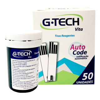 Tiras de Medição de Glicose G-Tech Vita 50 UNDS em Oferta na Shopee