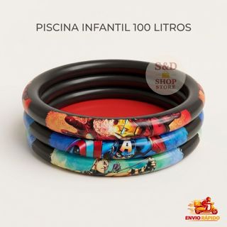 Piscina Infantil Inflável Super Heróis - Piscina de Bolinha - Piscina para Criança