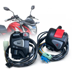 Kit Punho Luz Titan 150 160 Fan Start Modelo Cb 650 Nc750 Com Lampejador + Punho De Partida Cb 500