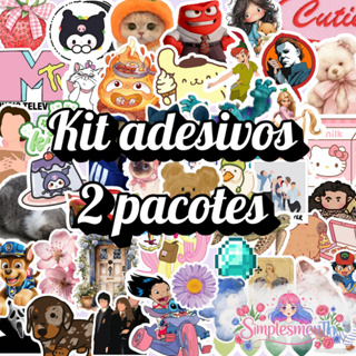 kit adesivo - 2 pacotes - Escolha os temas em Oferta na Shopee