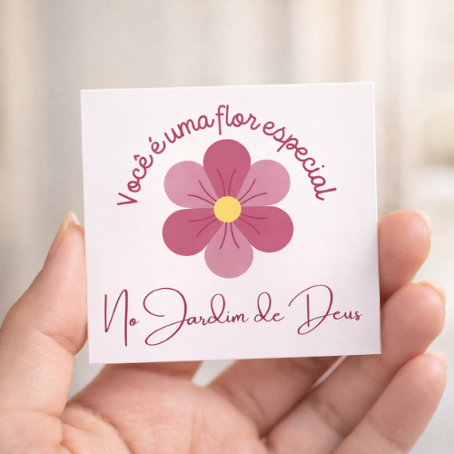 50/100 Unidades Cartão Mensagem Motivacional Mulher Deus