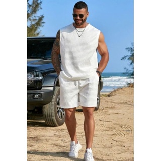 Conjunto Masculino Matelasse, Regata e Short em Oferta na Shopee