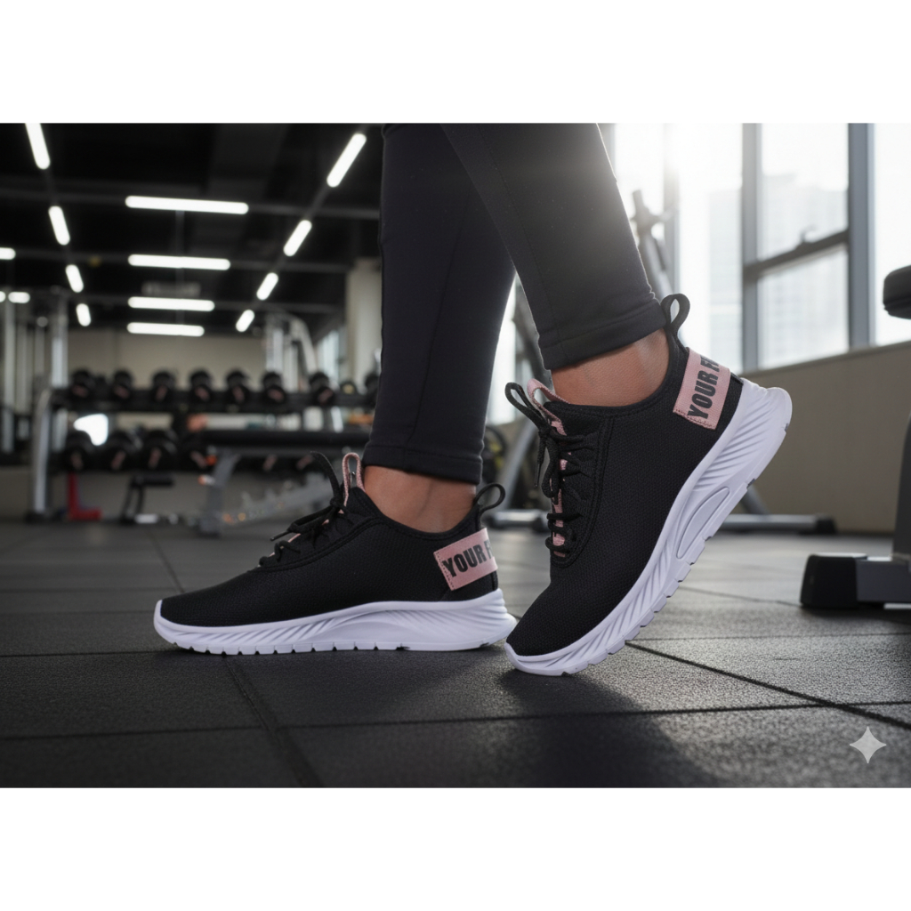 Tênis Preto Feminino e masculino academia caminhada leve e confortável na promoção para esporte e lazer