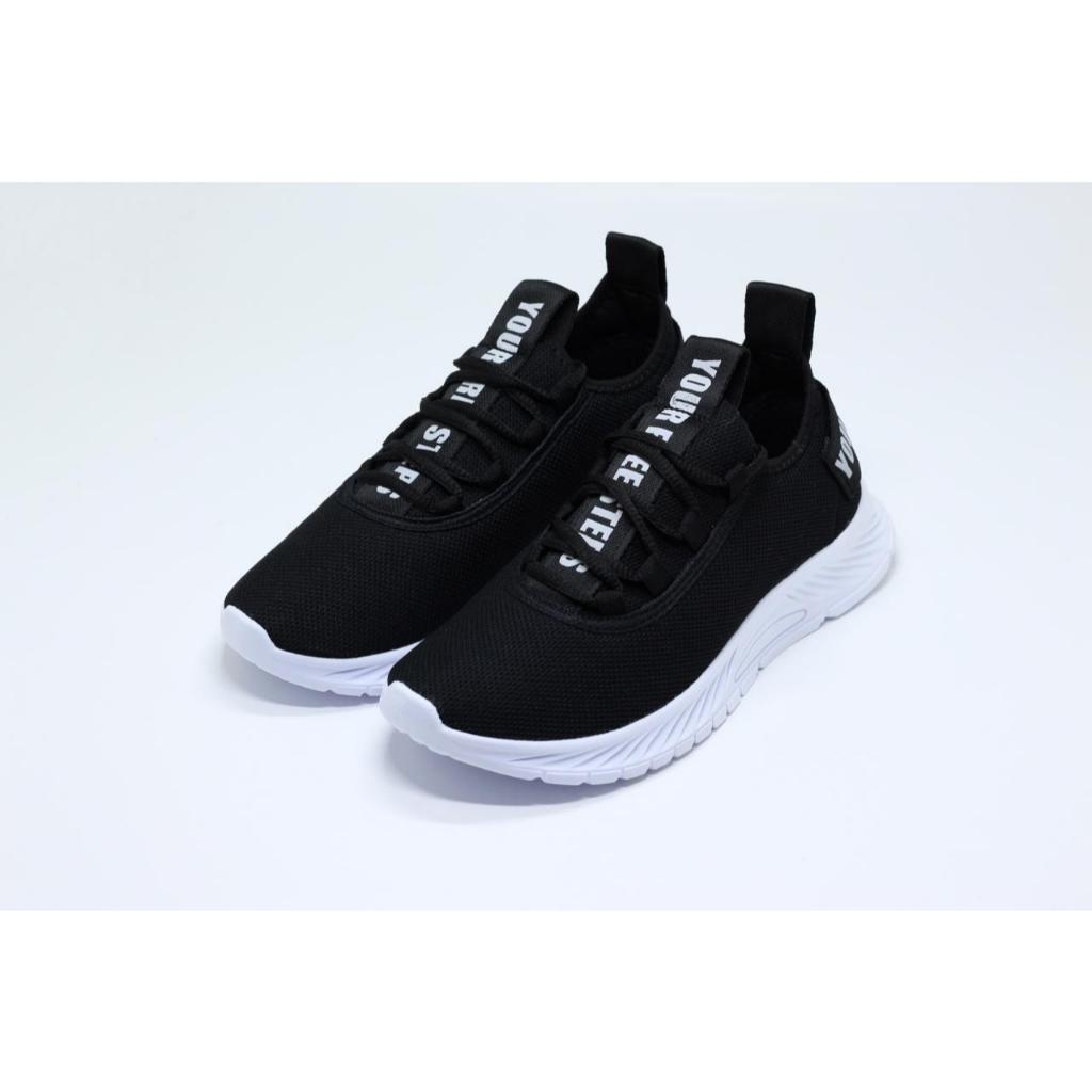 Tênis Preto Branco Feminino e masculino academia caminhada leve e confortável na promoção para esporte e lazer