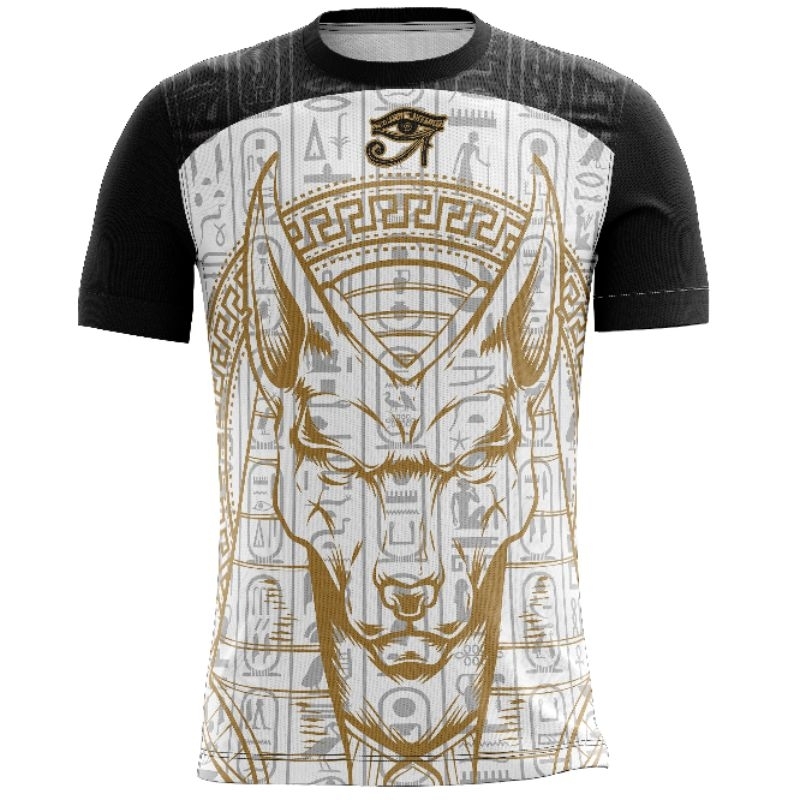 Camiseta Infantil Personalizada Sublimação Anubis Deuses Egípcio Egito _01