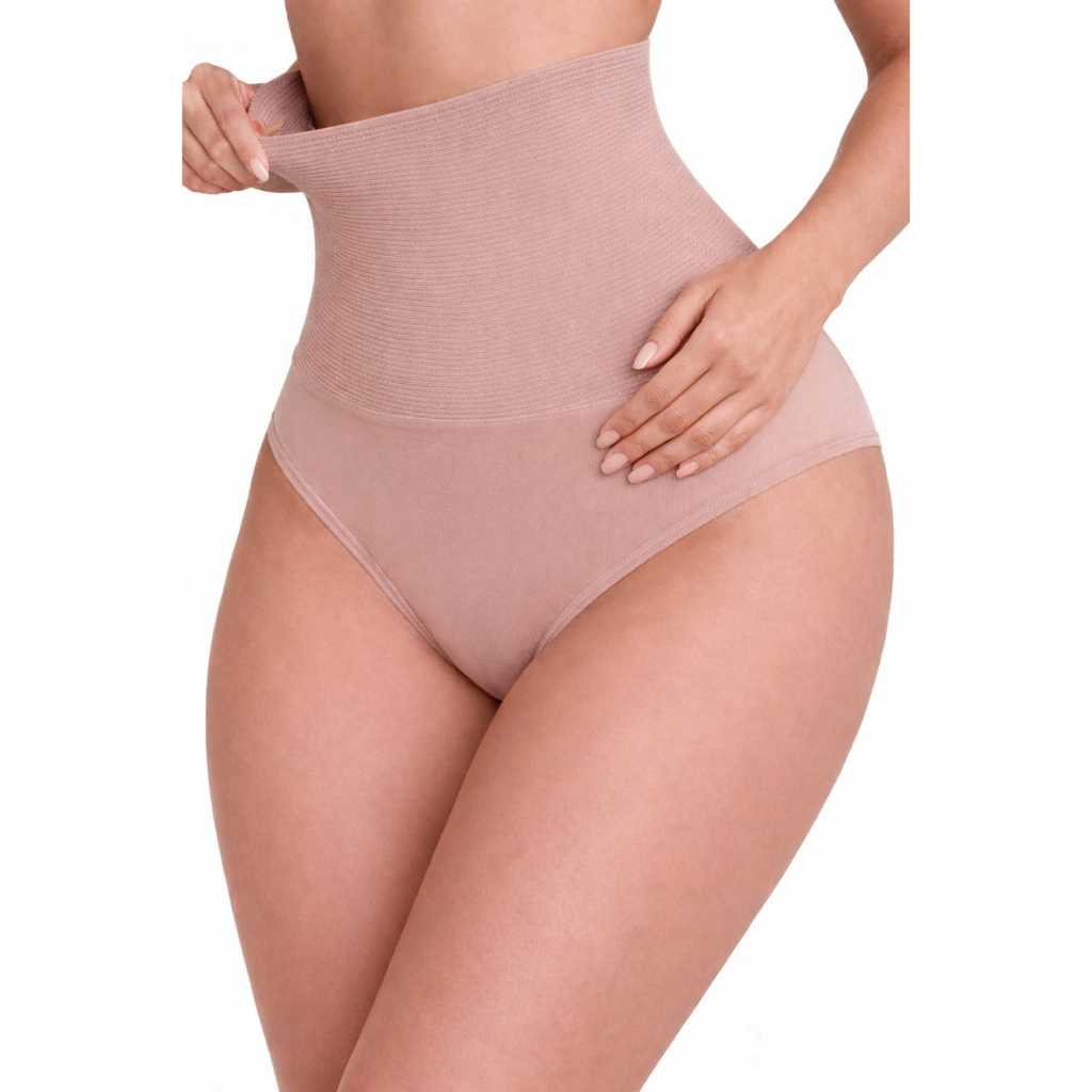 Cinta Calcinha Modeladora Alta Compressão Cós Alto Redutora De Medidas Pós Parto