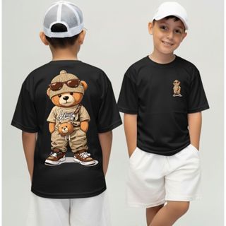 Camiseta Infantil Urso King Streetwear Malha 30.1 100% Algodão Camisa Juvenil Estilosa em Oferta na Shopee