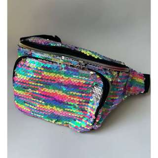 Pochete de Paetês cores diversas, Carnaval 2026, festa, bolsa de lado, pochete colorida de paetês
