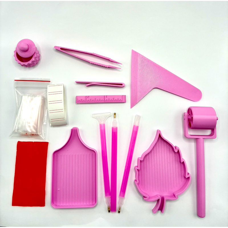 kit Ferramentas e acessórios  pintura de diamantes, canetas pinça bandeja cola em Oferta na Shopee