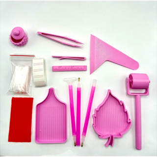 kit Ferramentas e acessórios  pintura de diamantes, canetas pinça bandeja cola em Oferta na Shopee