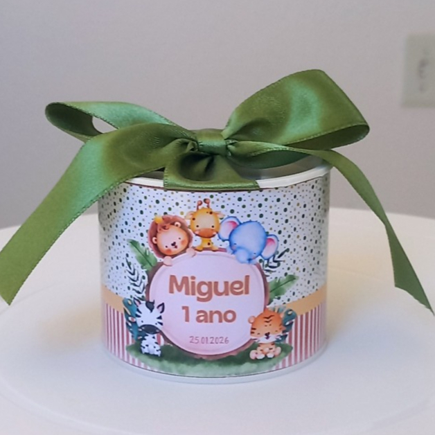 Kit Tubolata Personalizada 5x6 cm TEMA SAFARI Lembrancinha p Festa de Aniversário,Festa Safari, Mêsversário vários temas