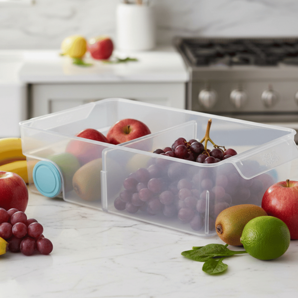 Organizador De Geladeira Multiuso Gaveta Deslizante Para Alimentos Frutas Verduras Acrílico BPA Free