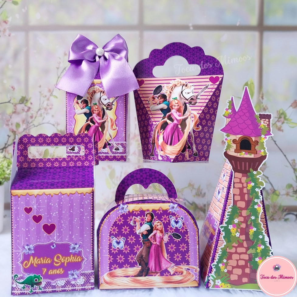 PEGUE E MONTE - KIT FESTA PERSONALIZADO - RAPUNZEL - ENROLADOS - Lembrancinhas para FESTA em Oferta na Shopee