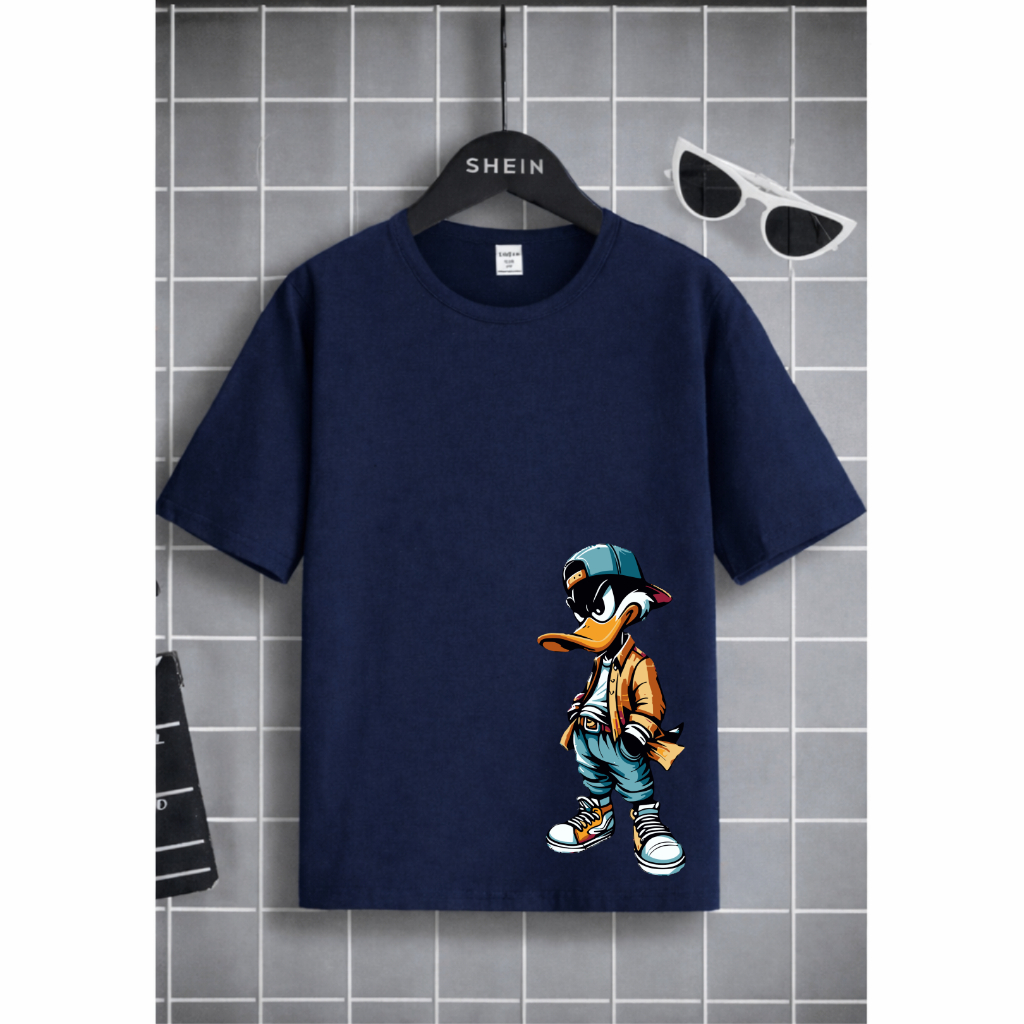 Camiseta infantil Pato, Camiseta infantil moderna, Camiseta adulto Lançamento Camiseta estampa barra