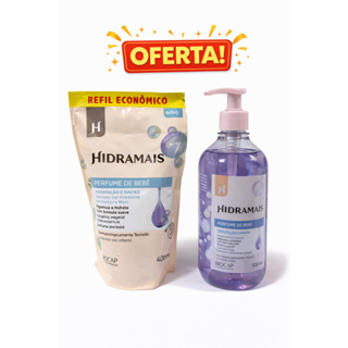 🧴 Kit Sabonete Líquido Hidramais Perfume de Bebê 500ml + Refil Econômico 400ml em Oferta na Shopee