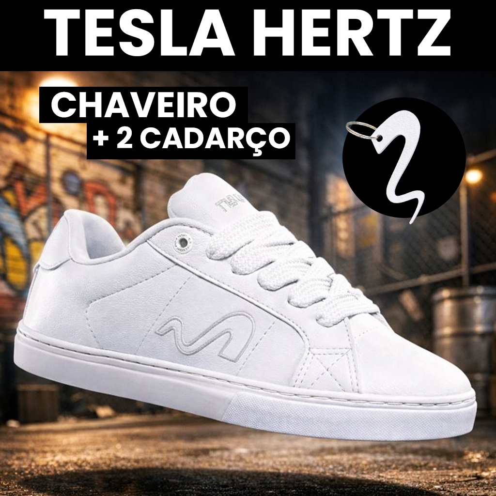 Tenis Tesla Hertz Skate Masculino Feminino Confotavel Casual Perfeito para o Dia a Dia