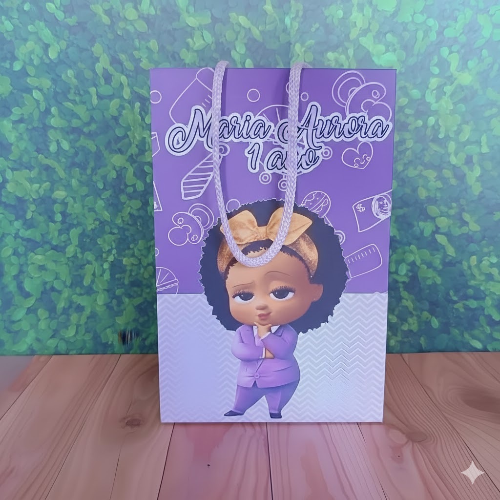 Sacolinha Surpresa Poderosa Chefinha Lilás Personalizada  Lembrancinhas de Aniversário - PEGUE E MONTE