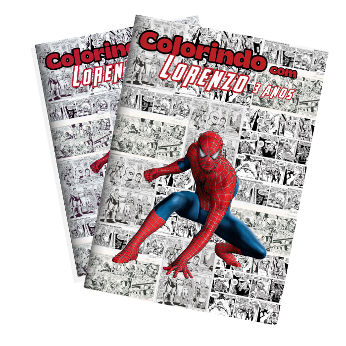 Kit Livrinhos de Colorir Personalizados • Homem-Aranha • Lembrancinha Festa Infantil