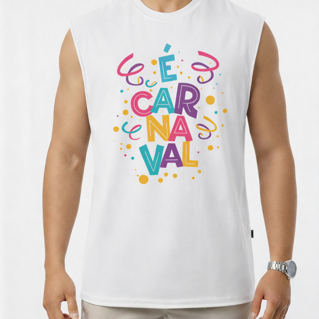 Regata Oversized Streetwear Carnaval Camiseta Moda Masculina Premium Casual