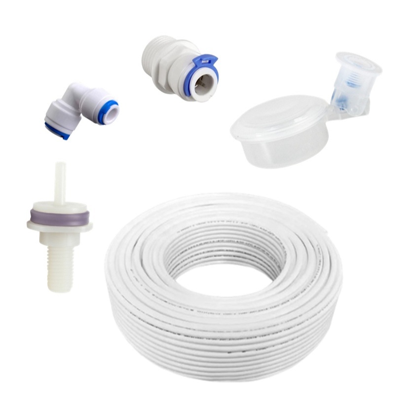 Kit Boia de Nível + Fixador da Boia + Conector Reto 1/2 +  Engate Rápido 1/4 + Tubo 1/4