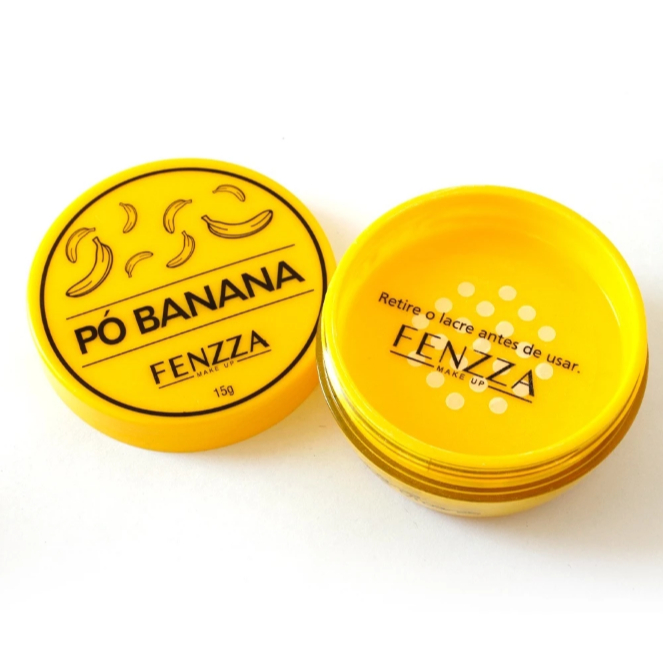 Pó Solto Facial Banana Vegano Fixador Alta Definição Acabamento Matte Fenzza 15g