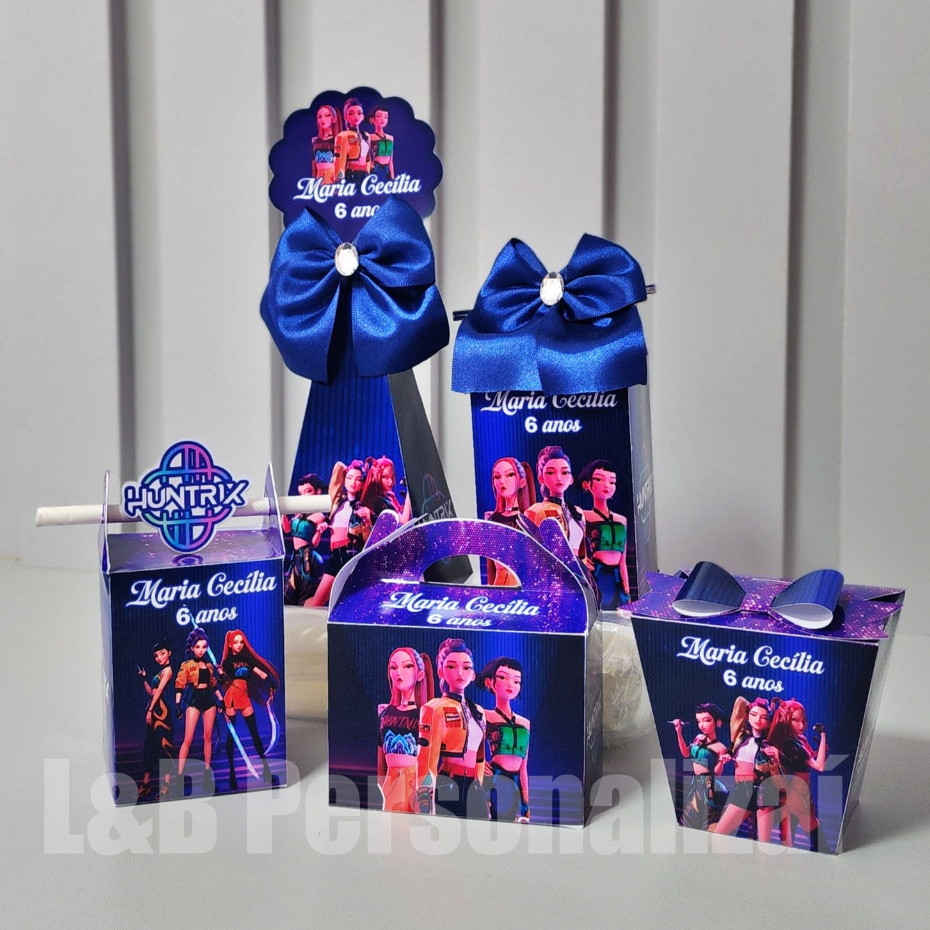 Kit caixas personalizadas Guerreiras do K-POP -  Lembrancinha Guerreiras do K-POP/ aniversário
