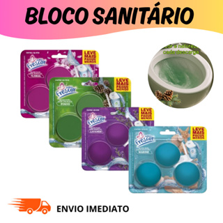 Kit C/ Até 09 Bloco Sanitário Acoplada Pastilha Tablete Para Caixa Acoplada Pedra Sanitária Tablete em Oferta na Shopee