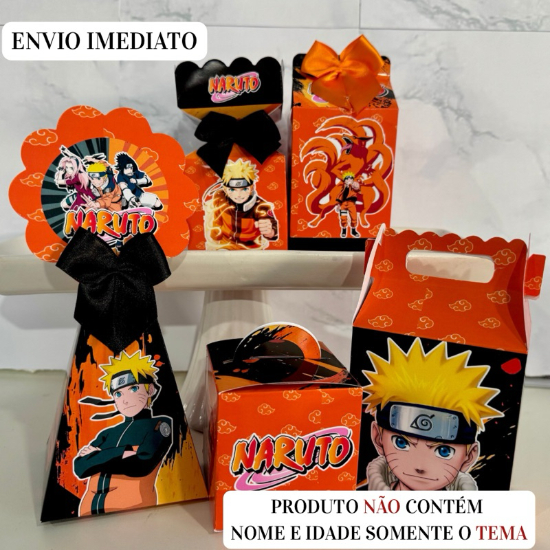 Kit Personalizados Naruto \ Festa \ Lembrancinha\ Aniversário \ Pegue e Monte \ Mimo Pronta Entrega