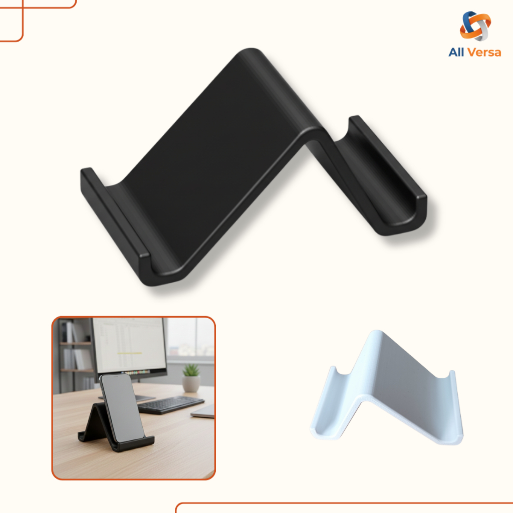 Suporte de Celular de Mesa Minimalista PLA - Vertical & Horizontal Estável 2 Cores