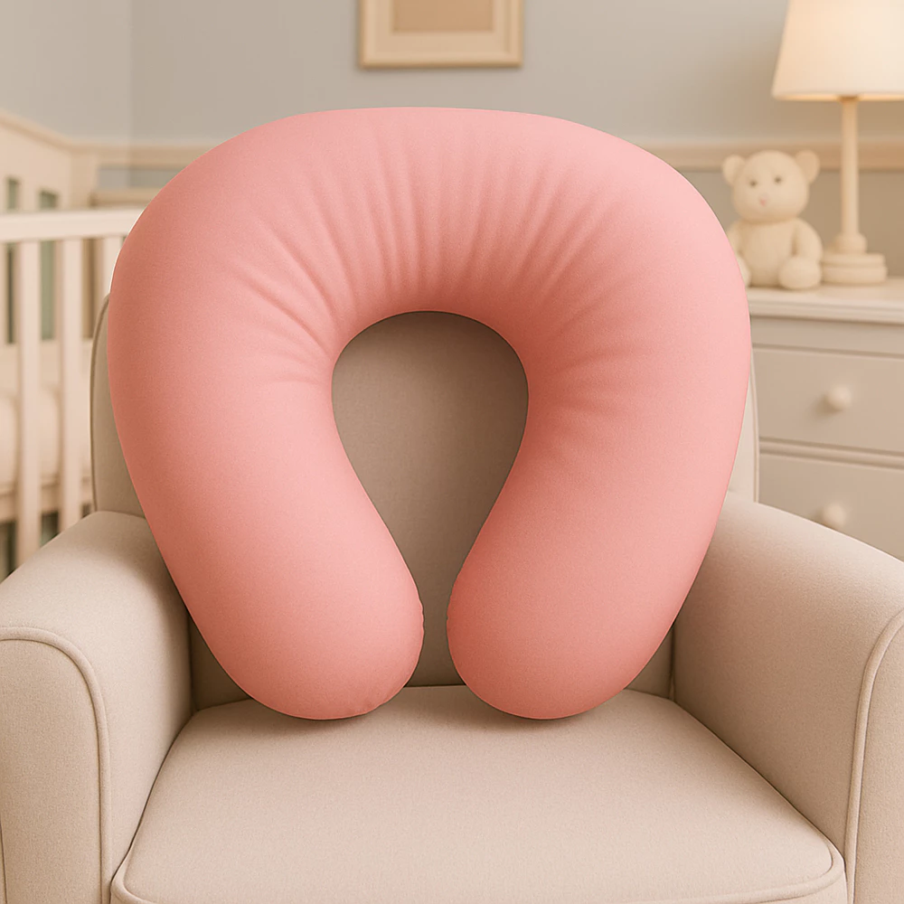 Almofada de Amamentação Micro Percal Conforto Premium | Apoio para Bebê e Mamãe | Antialérgica Lavável